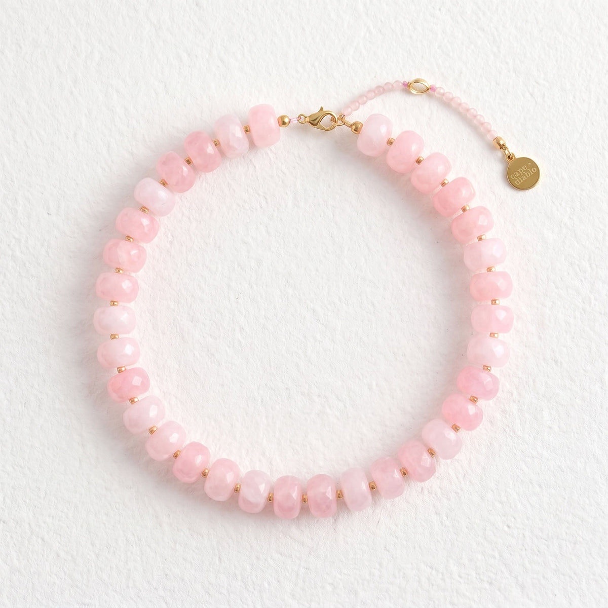 Collana chunky Dream Rose Quartz con blush