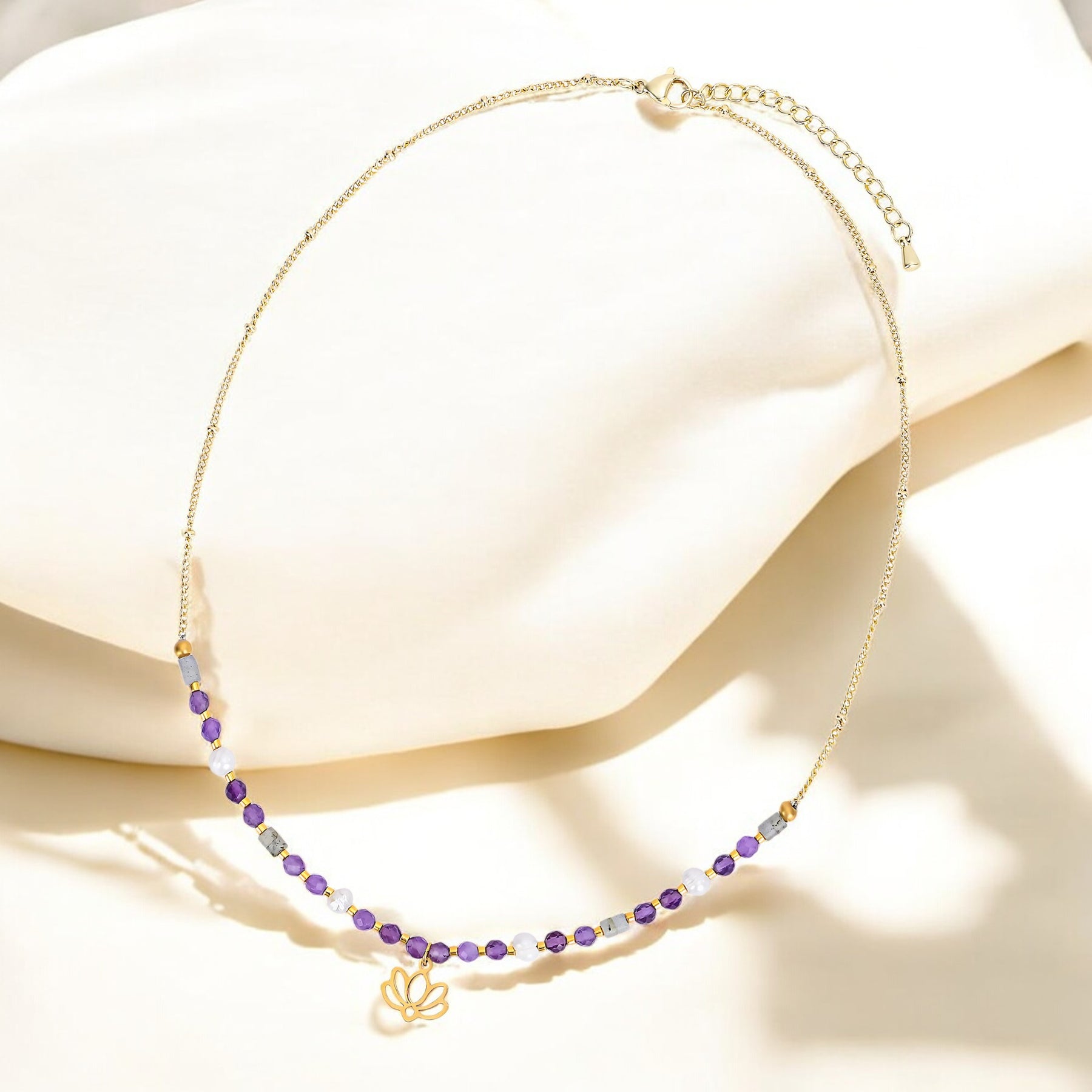 Collana di loto ametista