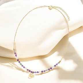 Collana di loto ametista
