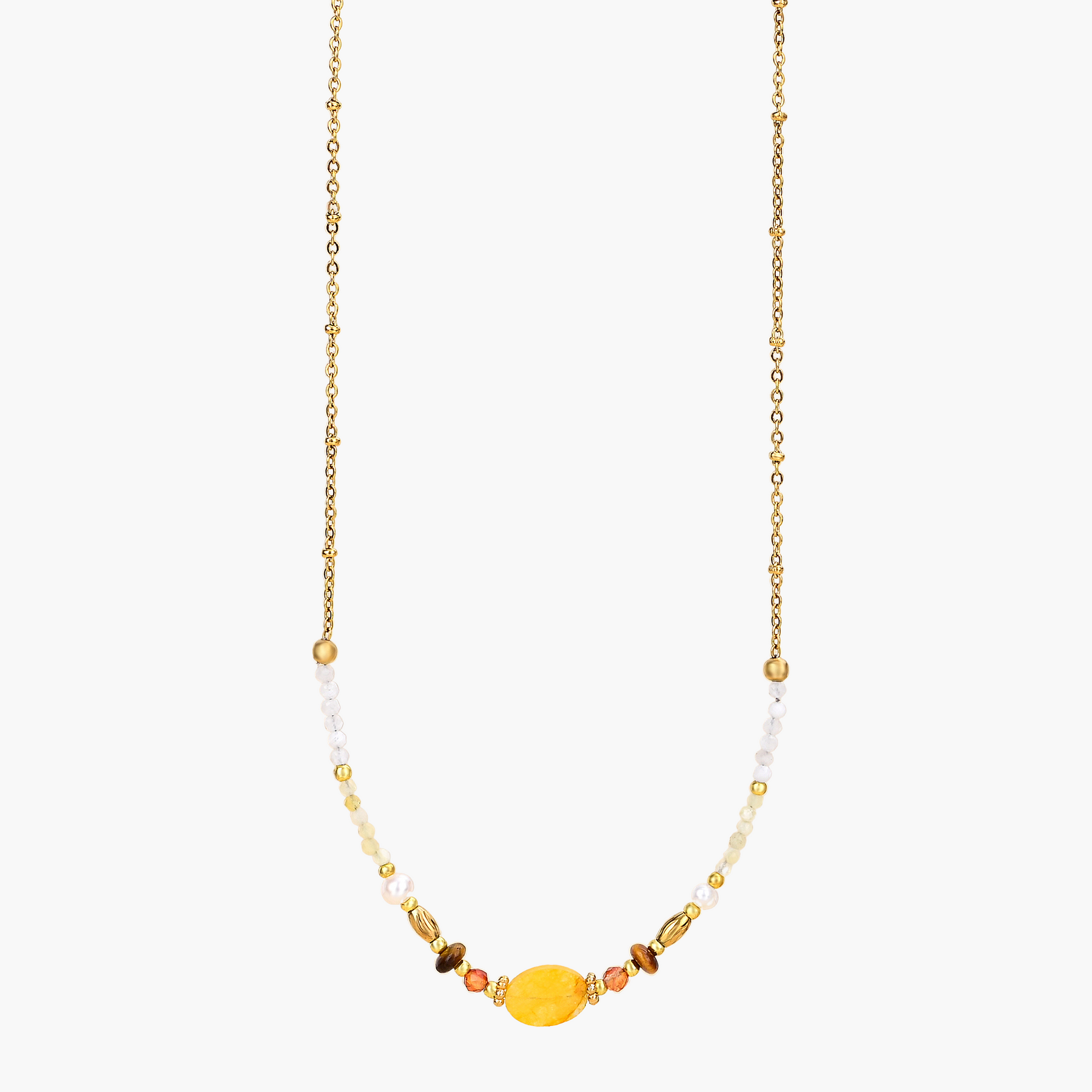 Collana con Pietra Preziosa Serenità Dorata