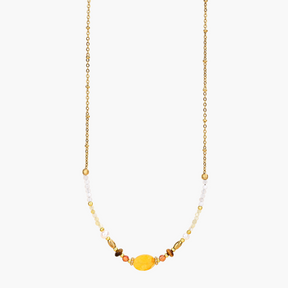 Collana con Pietra Preziosa Serenità Dorata