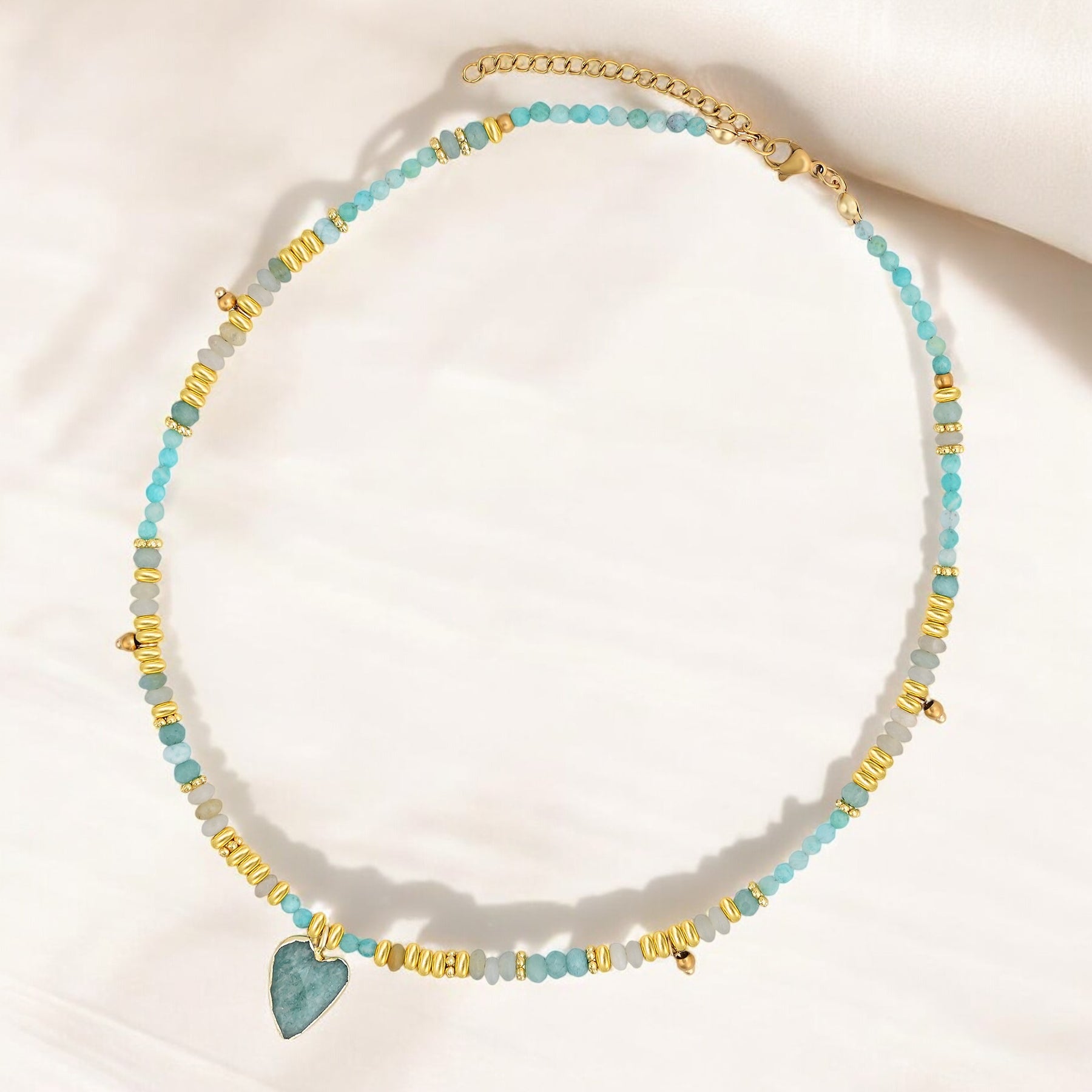 Collana con ciondolo di amore in Amazonite