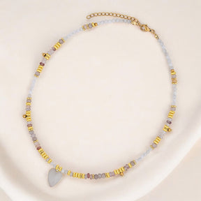 Collana con ciondolo d'amore in pietra di luna