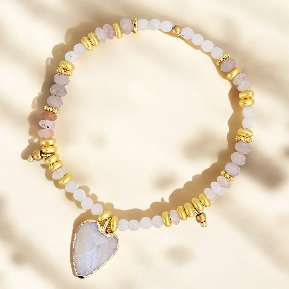 Bracciale di Loto in Agata di Mezzanotte