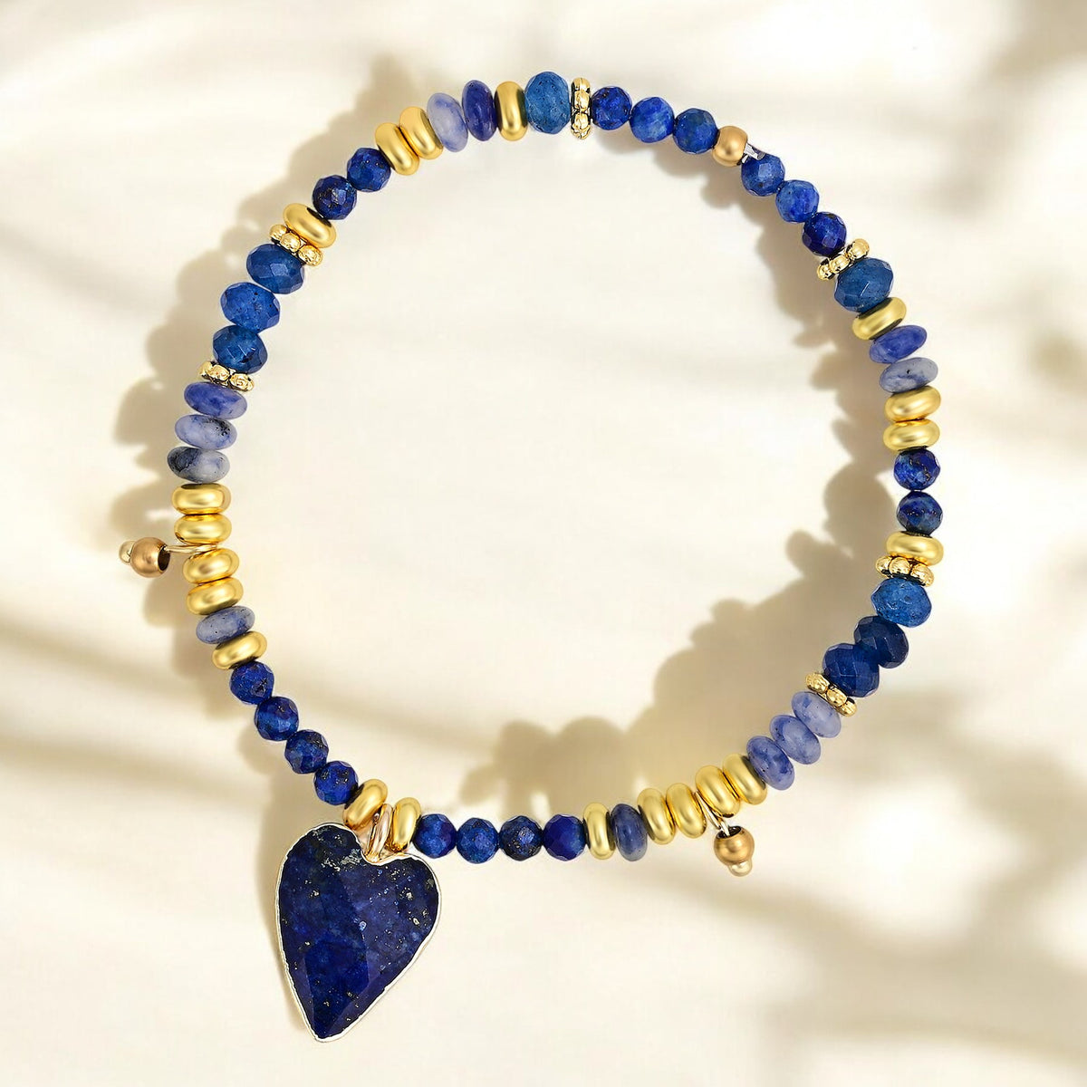 Bracciale di Loto in Agata di Mezzanotte