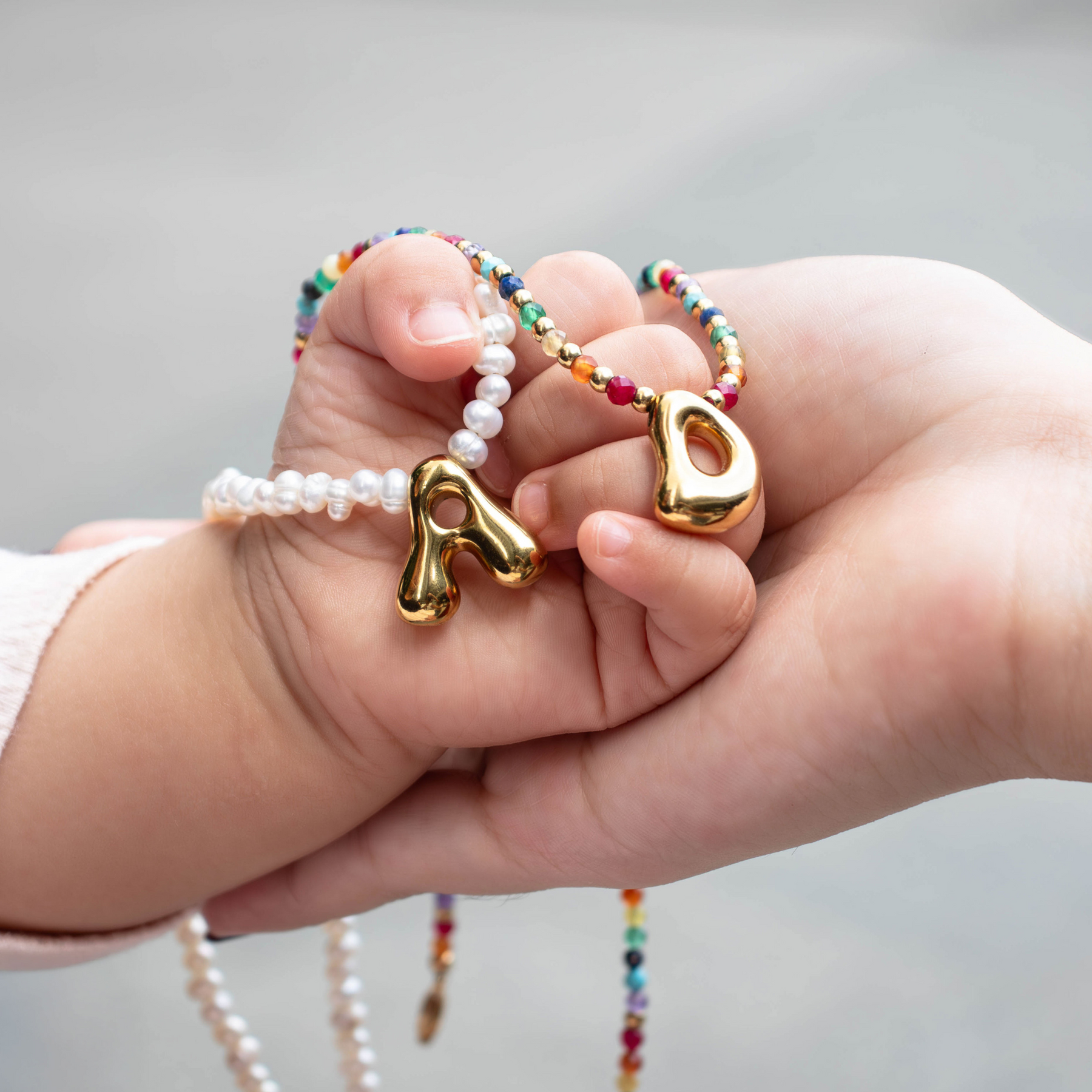 Collana Iniziale Pearl Bubble