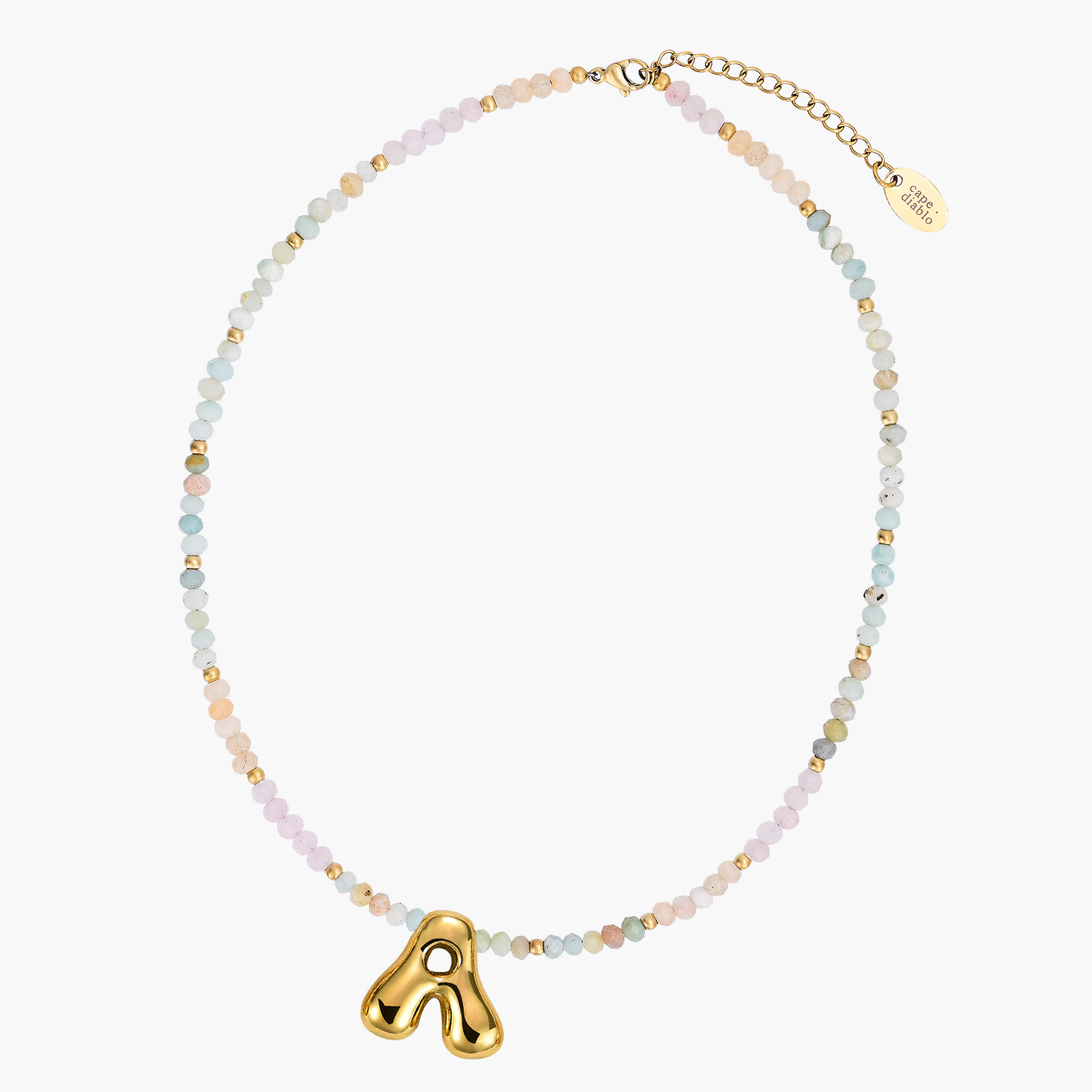 Collana Iniziale a Bolle Pastello
