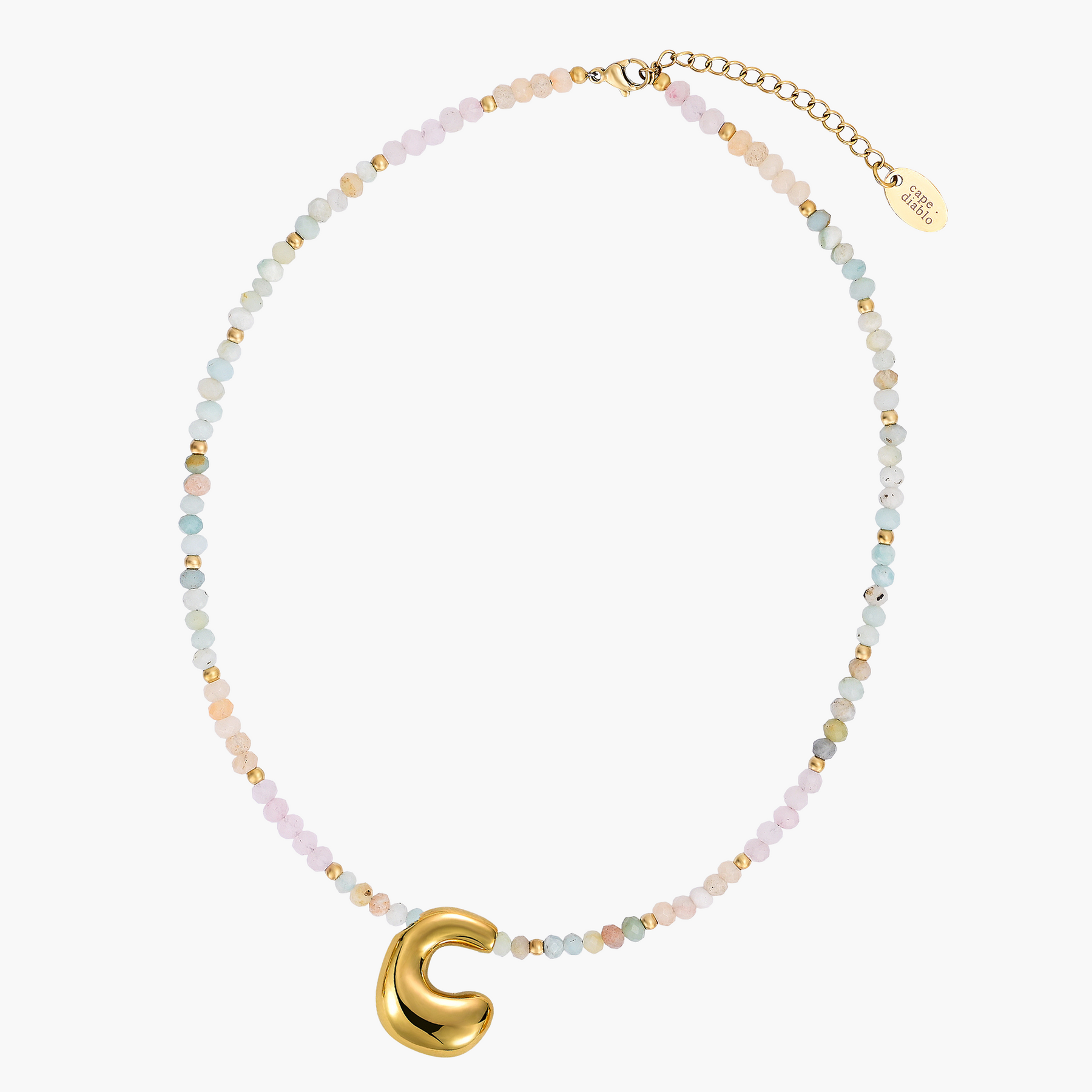 Collana Iniziale a Bolle Pastello