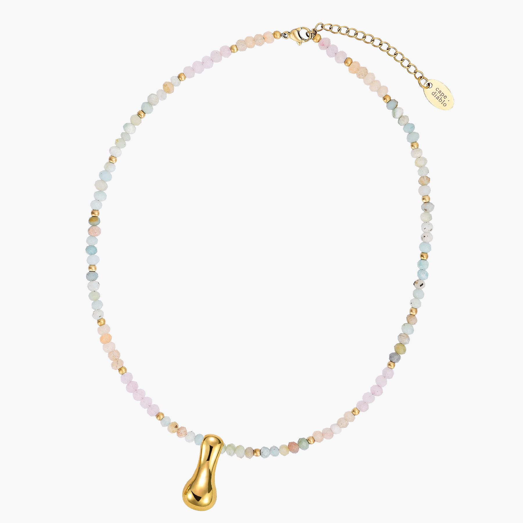 Collana Iniziale a Bolle Pastello