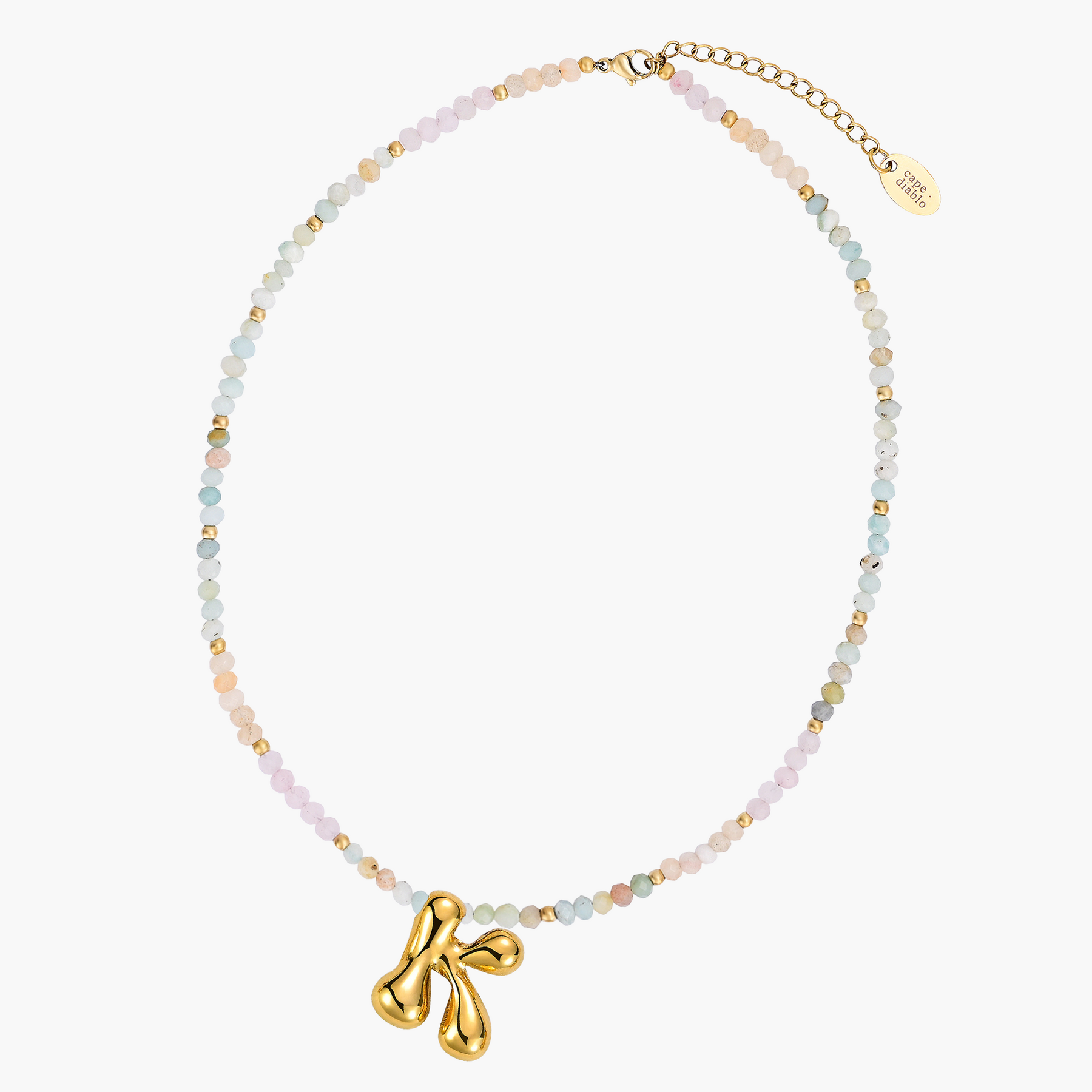 Collana Iniziale a Bolle Pastello