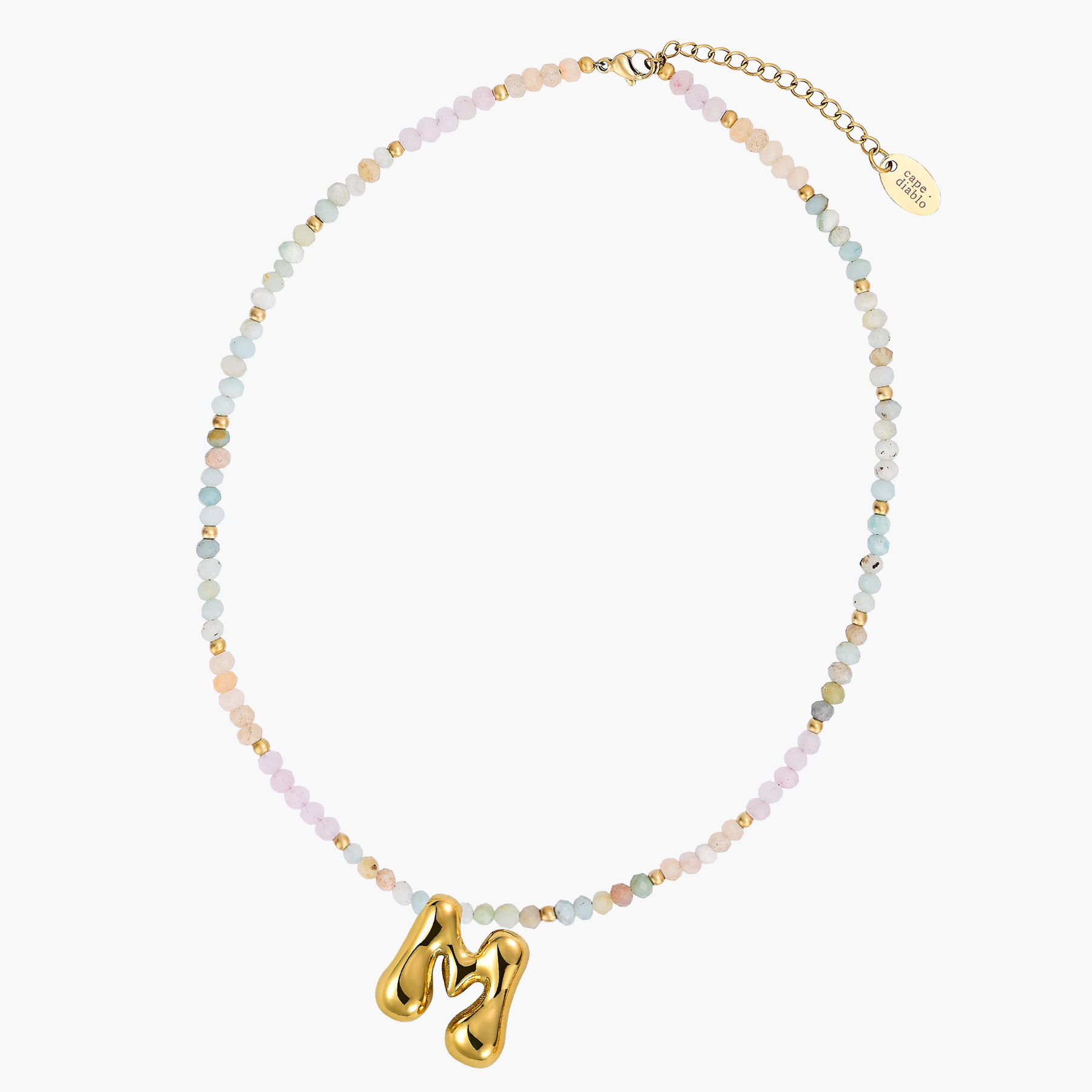 Collana Iniziale a Bolle Pastello