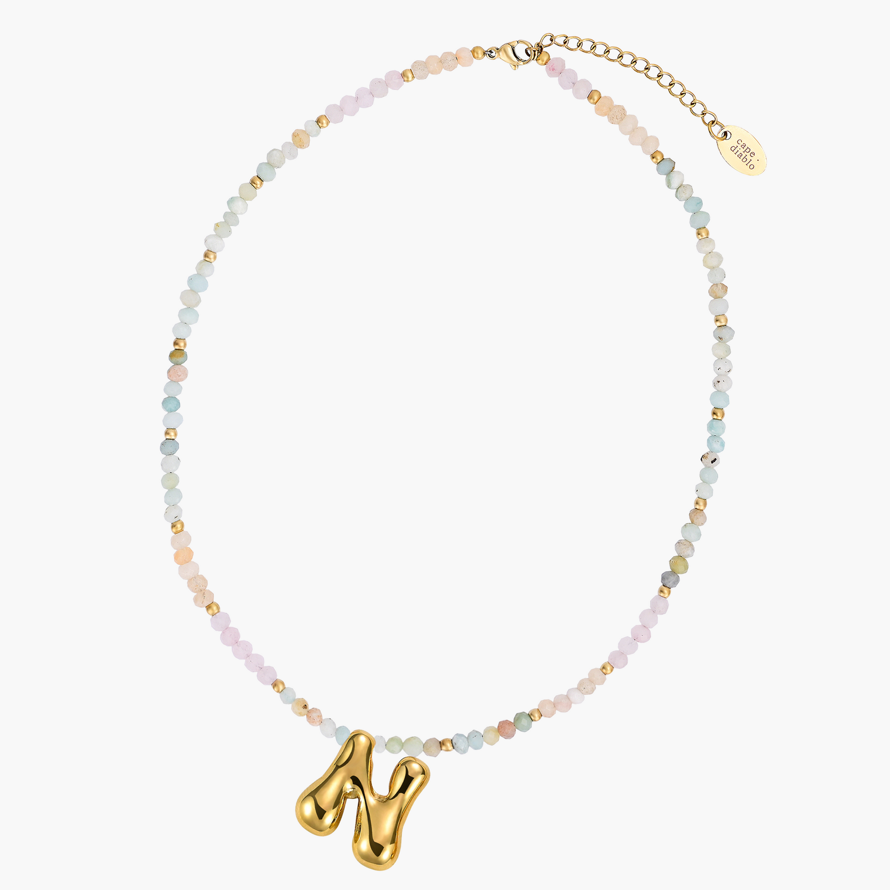 Collana Iniziale a Bolle Pastello