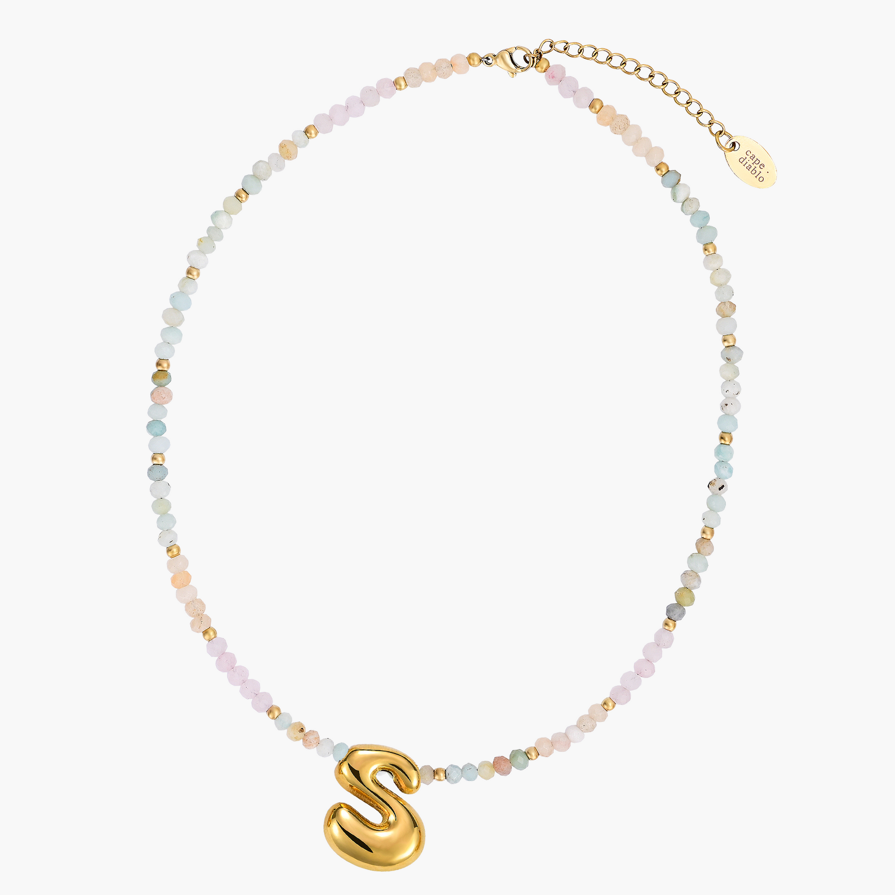 Collana Iniziale a Bolle Pastello