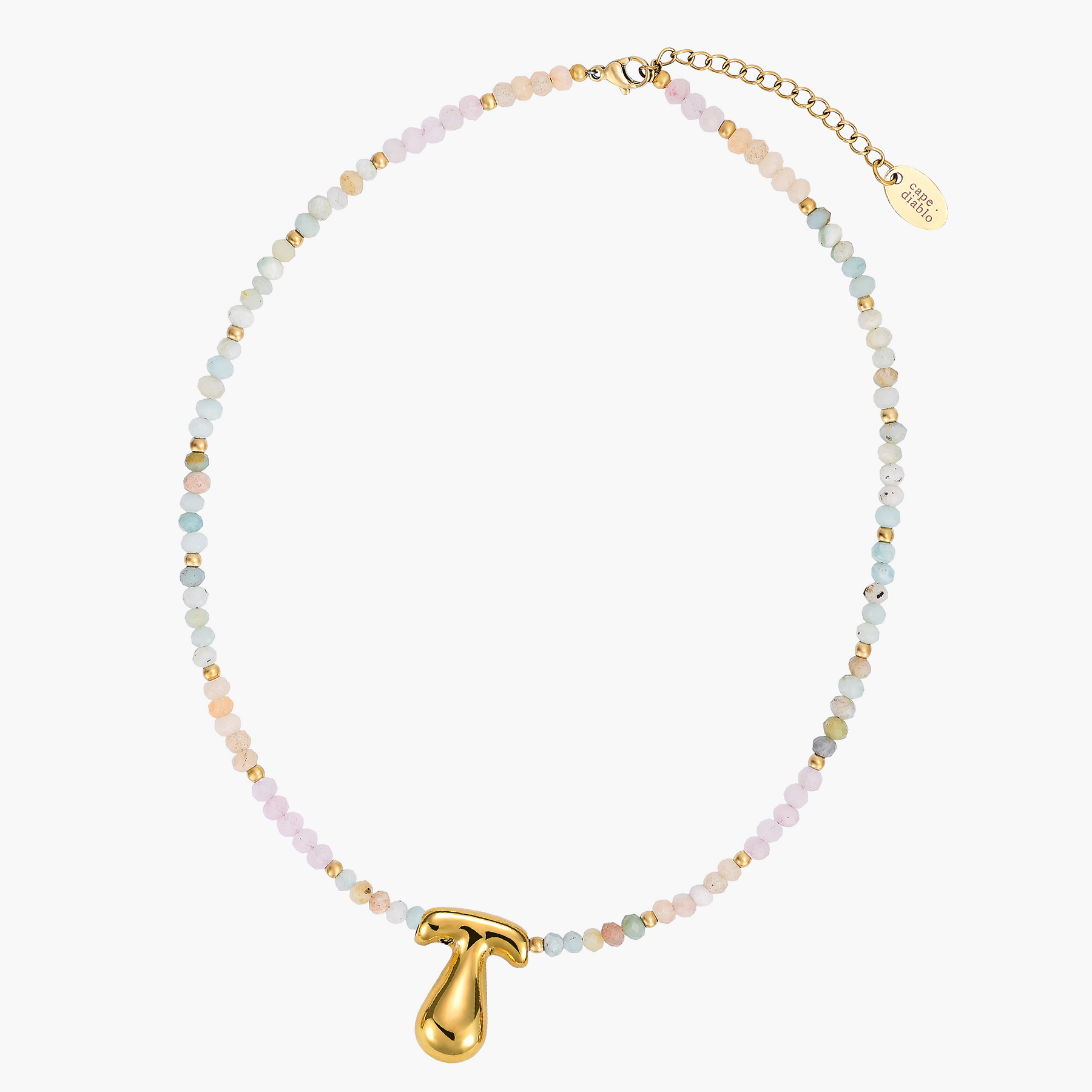 Collana Iniziale a Bolle Pastello