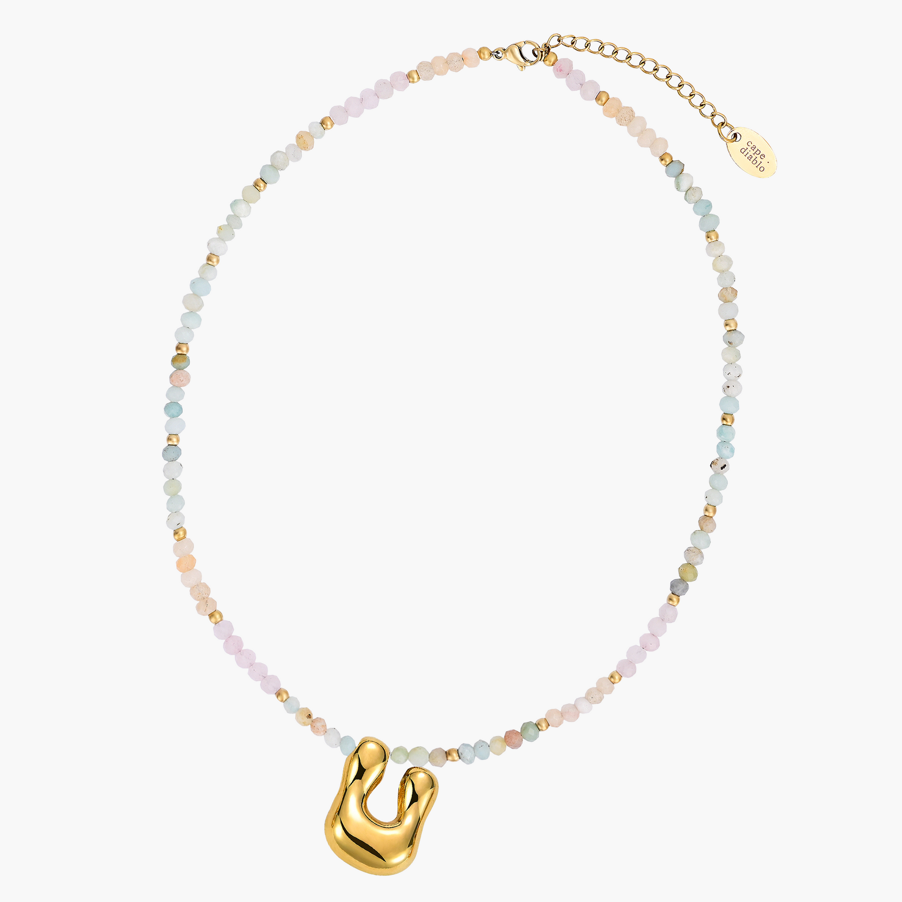 Collana Iniziale a Bolle Pastello