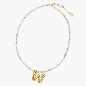 Collana Iniziale a Bolle Pastello