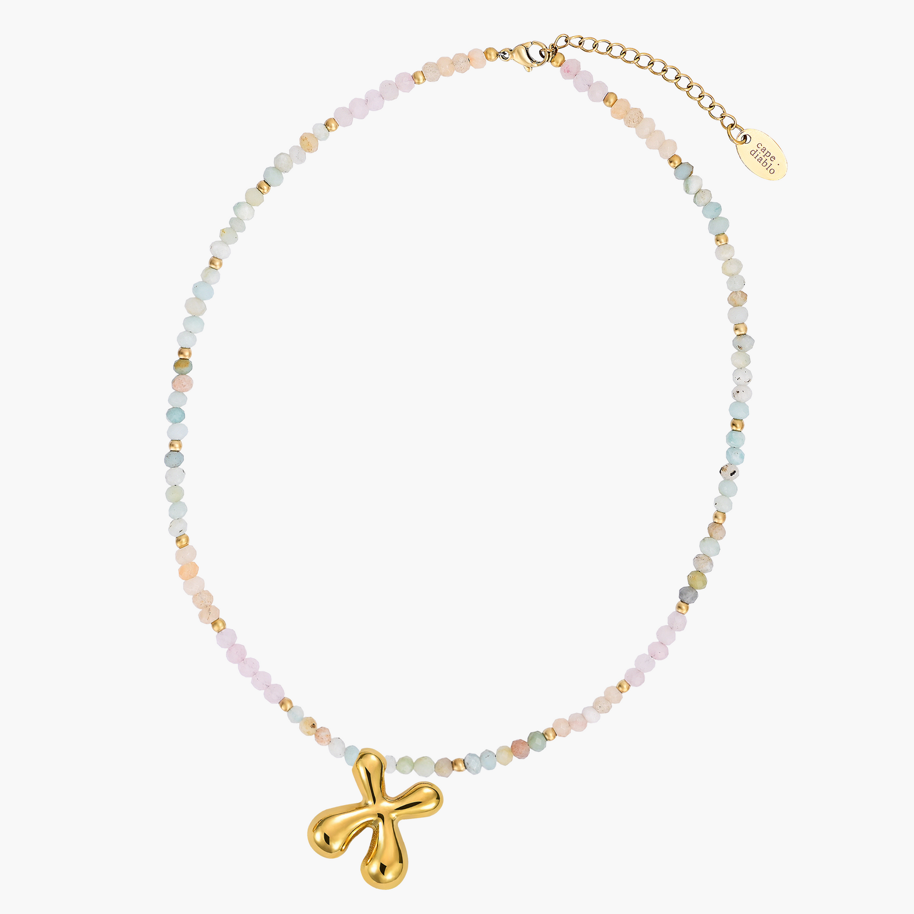 Collana Iniziale a Bolle Pastello