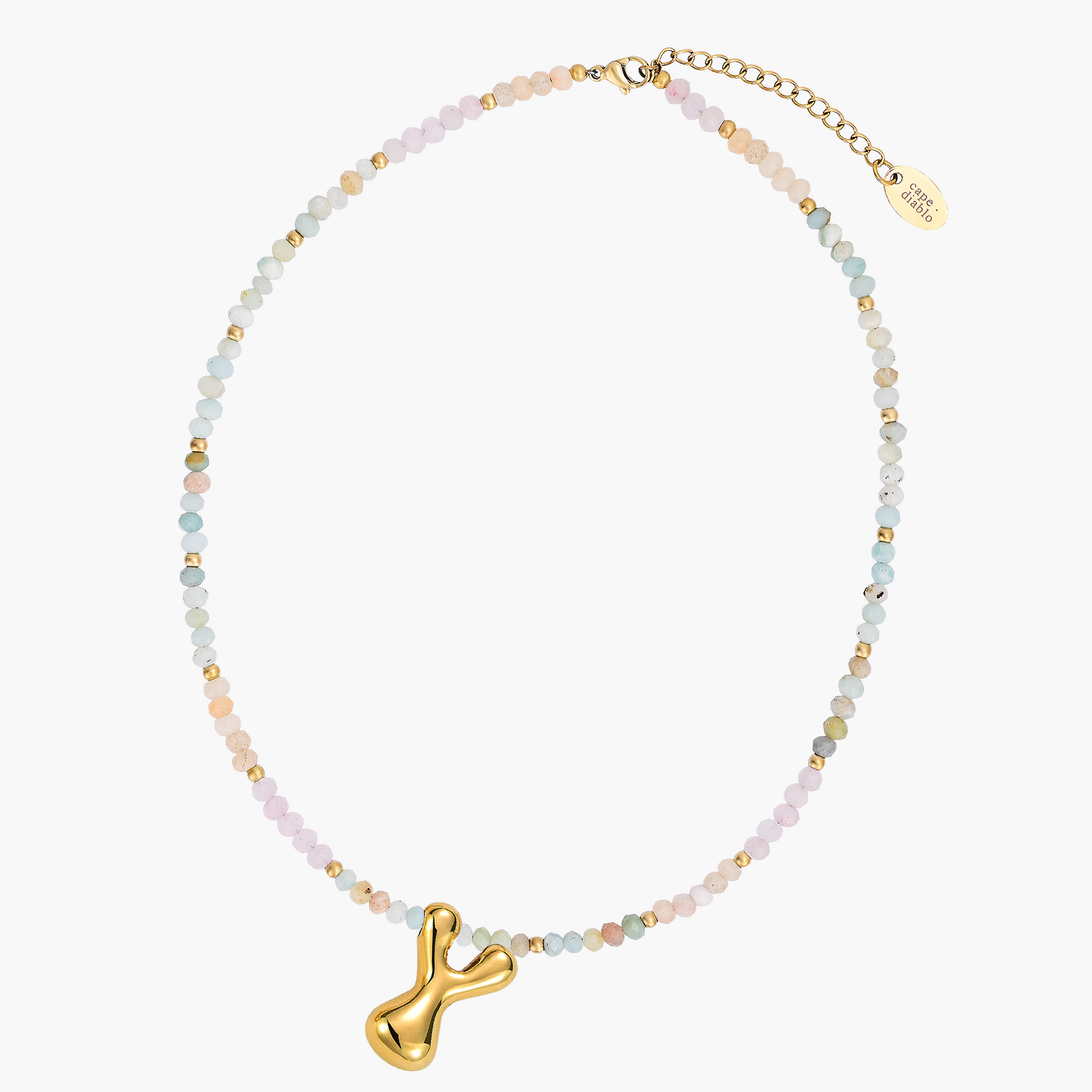 Collana Iniziale a Bolle Pastello