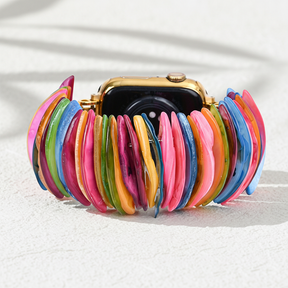 Cinturino elastico in conchiglia dorata Dopamina per Apple Watch