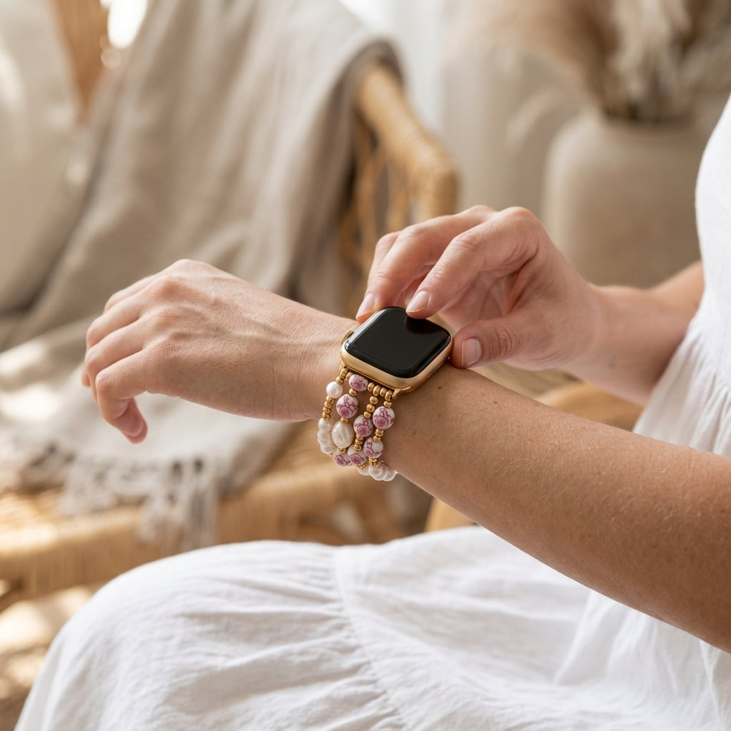 Cinturino Apple Watch Porcelain Garden Cherry Blossom