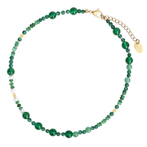 Collana Armonia in Agata Verde e Perla