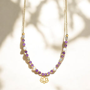 Collana di loto ametista