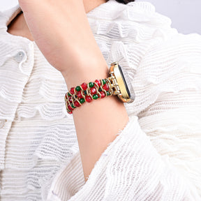 Cinturino elasticizzato Christmas Charm per Apple Watch