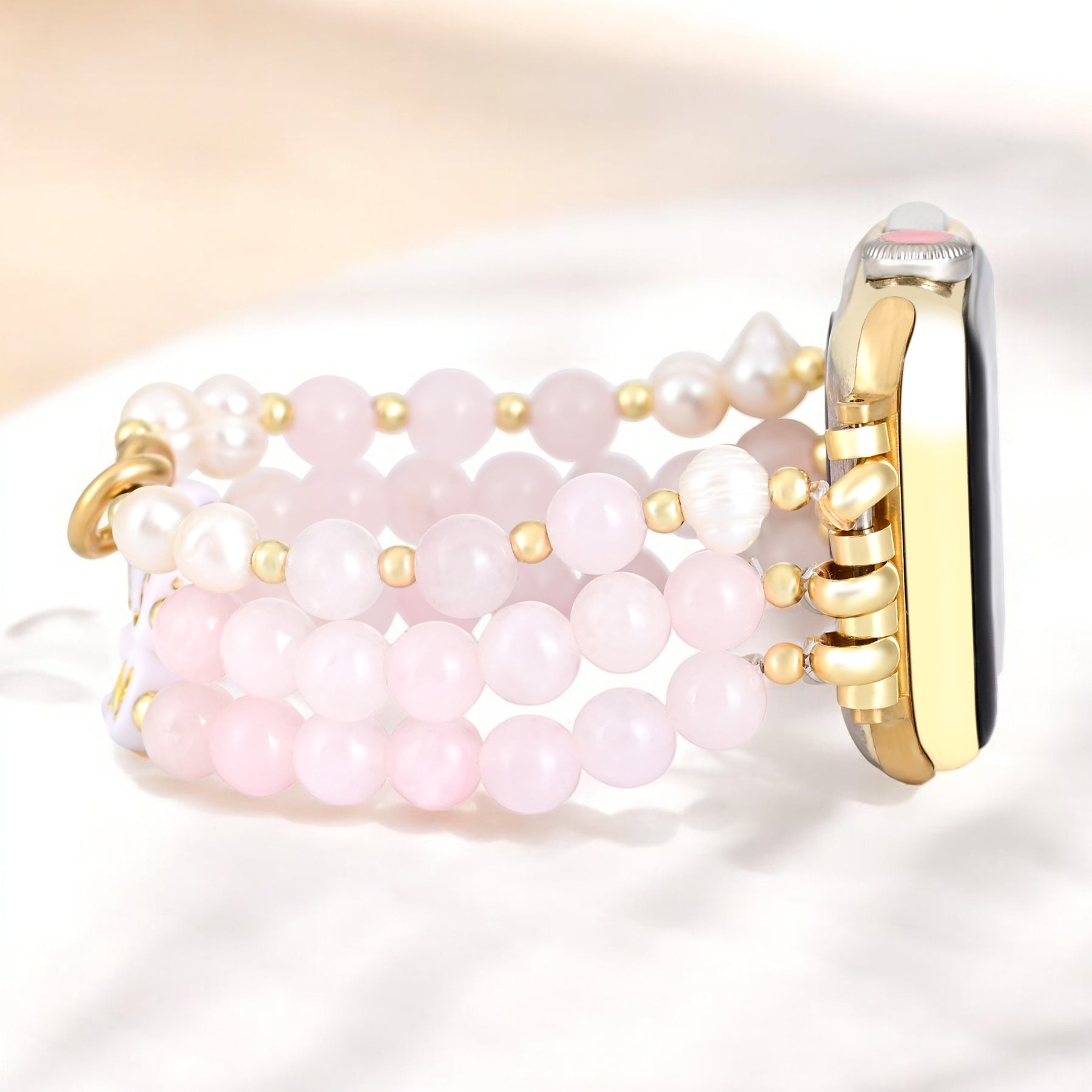 Cinturino elasticizzato Boss Mom in quarzo rosa per Apple Watch