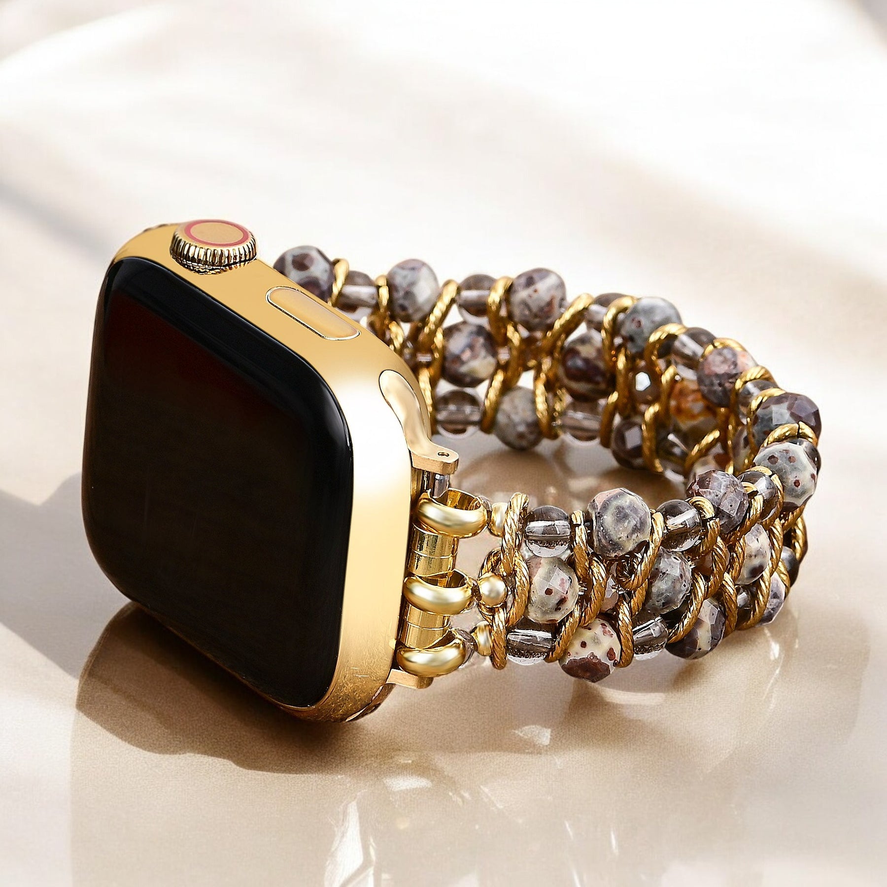 Cinturino Apple Watch in Giada Intrecciata Lussureggiante