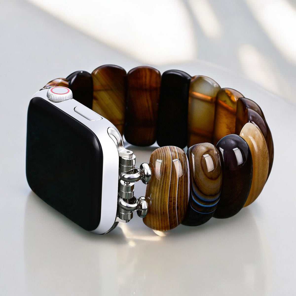 Cinturino elasticizzato Earthly Ember Agate per Apple Watch