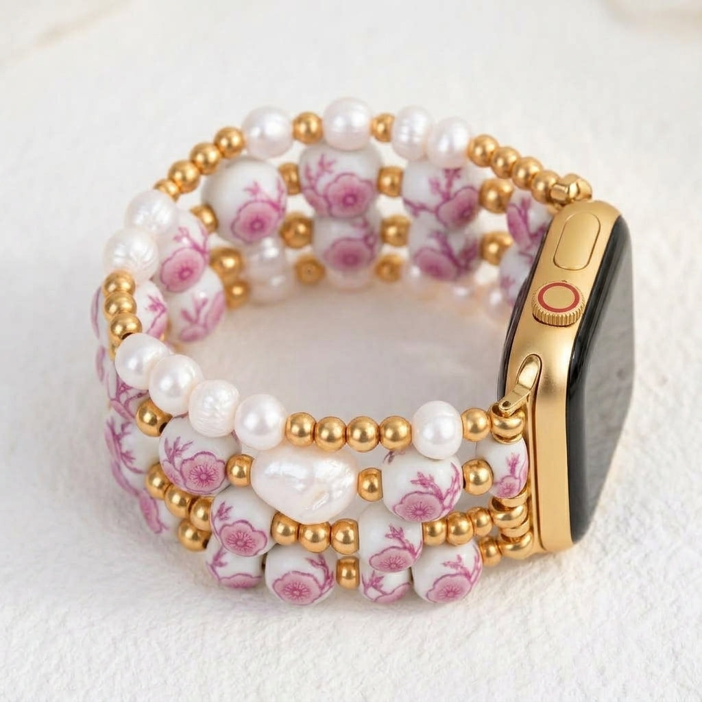 Cinturino Apple Watch Porcelain Garden Cherry Blossom