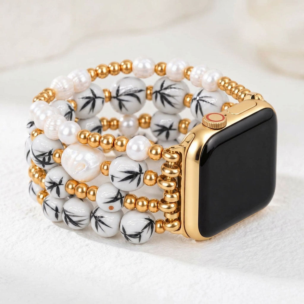 Cinturino Apple Watch Porcelain Garden Bamboo Mist