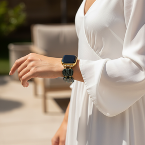 Cinturino per Apple Watch in muschio smeraldo e taxoite