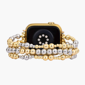 Cinturino elasticizzato in oro sterling per Apple Watch