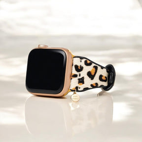 Cinturino per orologio in pelle Apple color avorio felino
