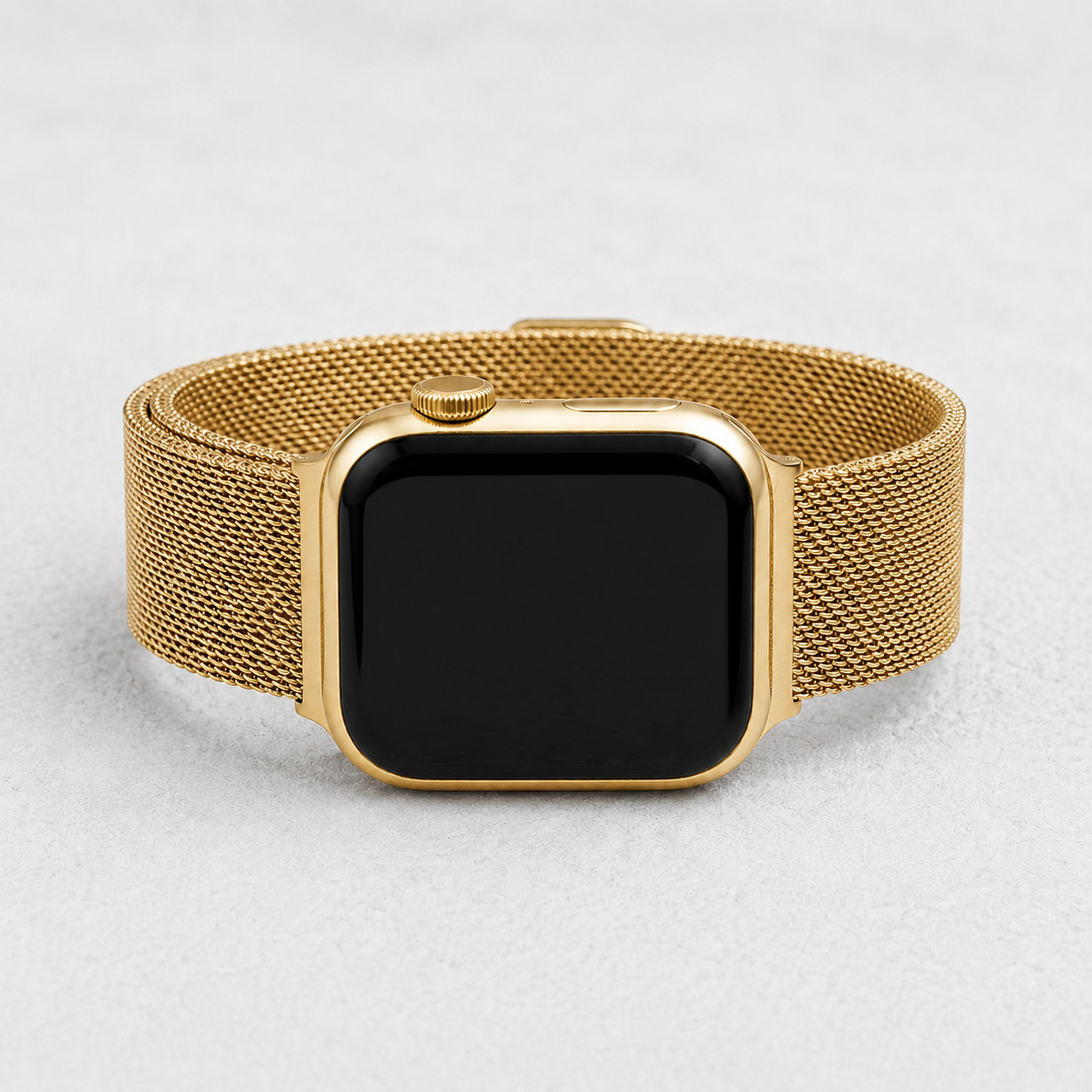 Cinturino elasticizzato di lusso in acciaio dorato per Apple Watch
