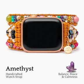 Cinturino per Apple Watch con protezione in ametista curativa