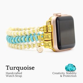 Cinturino per Apple Watch elasticizzato Howlite turchese