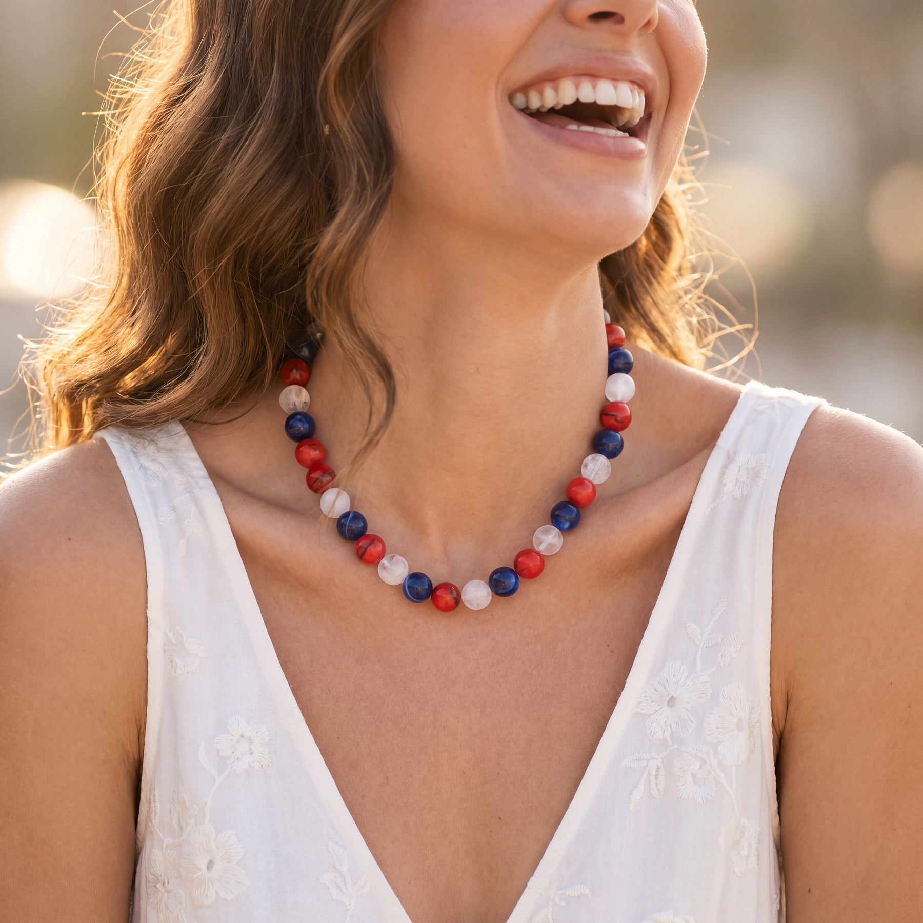 Collana Chunky America 250 con Perline
