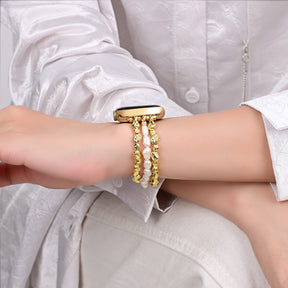 Cinturino elasticizzato Golden Pearl per Apple Watch