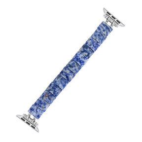 Cinturino elastico in sodalite orizzonte blu per Apple Watch