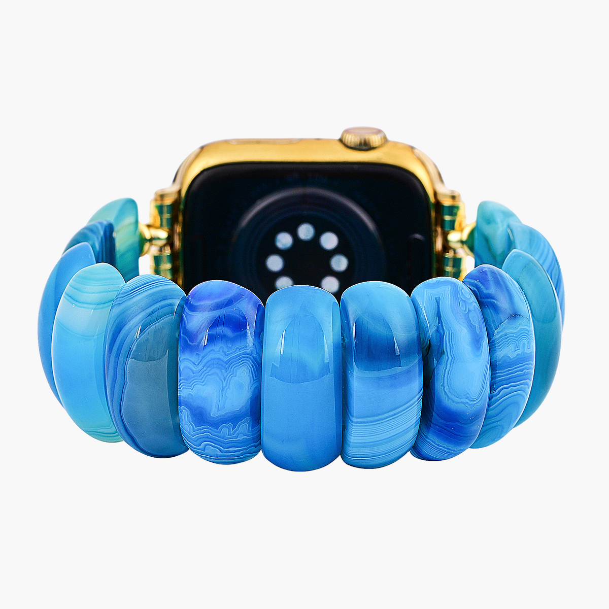 Cinturino Apple Watch in Agata Blu Lagoon