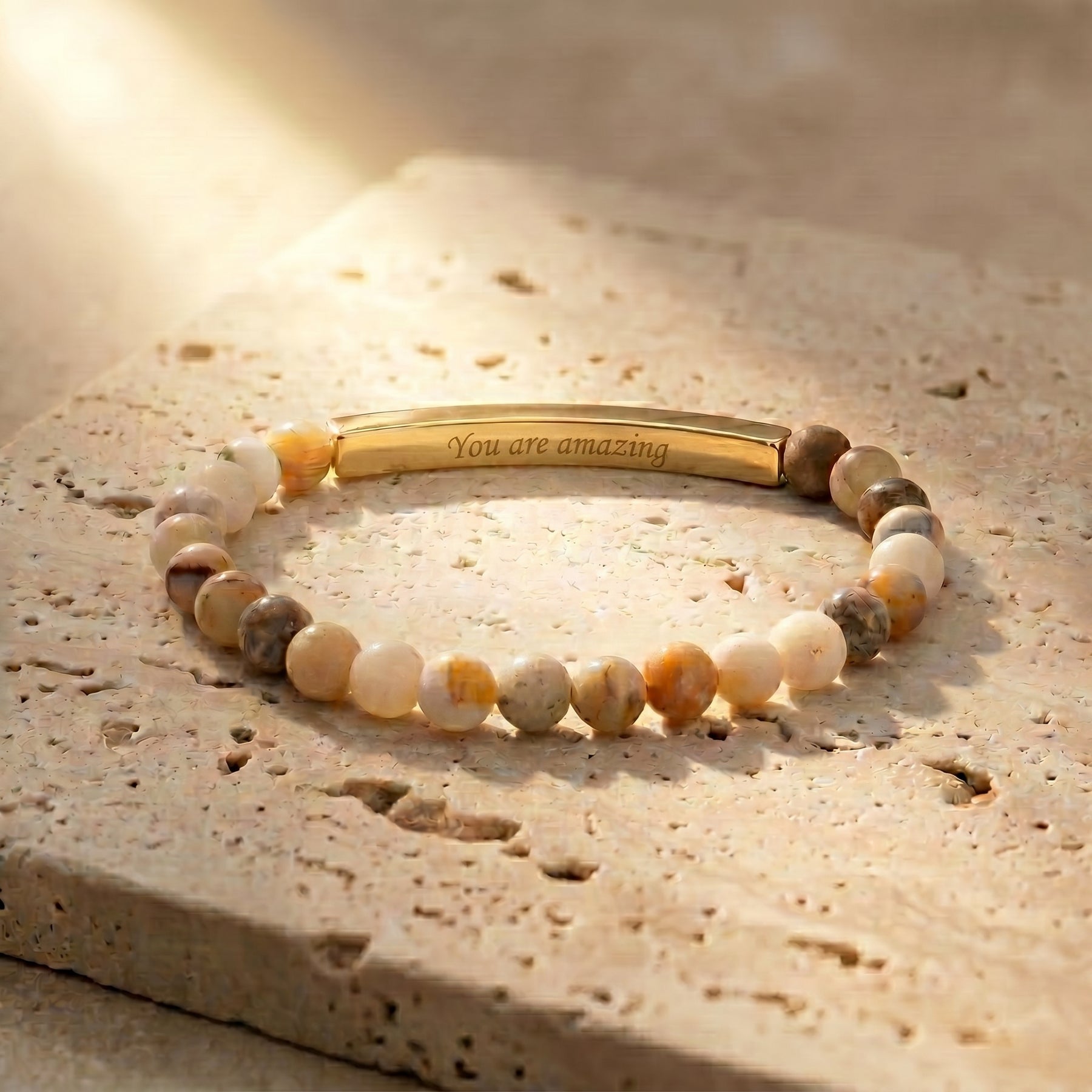 Braccialetti Secret Message Stone Bracelets