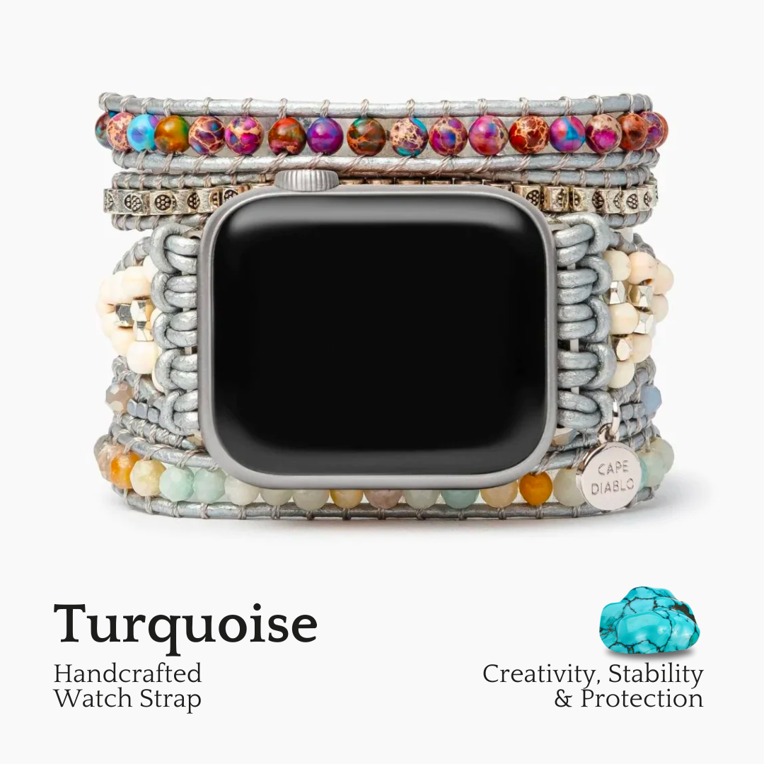 Cinturino per Apple Watch con protezione turchese curativo