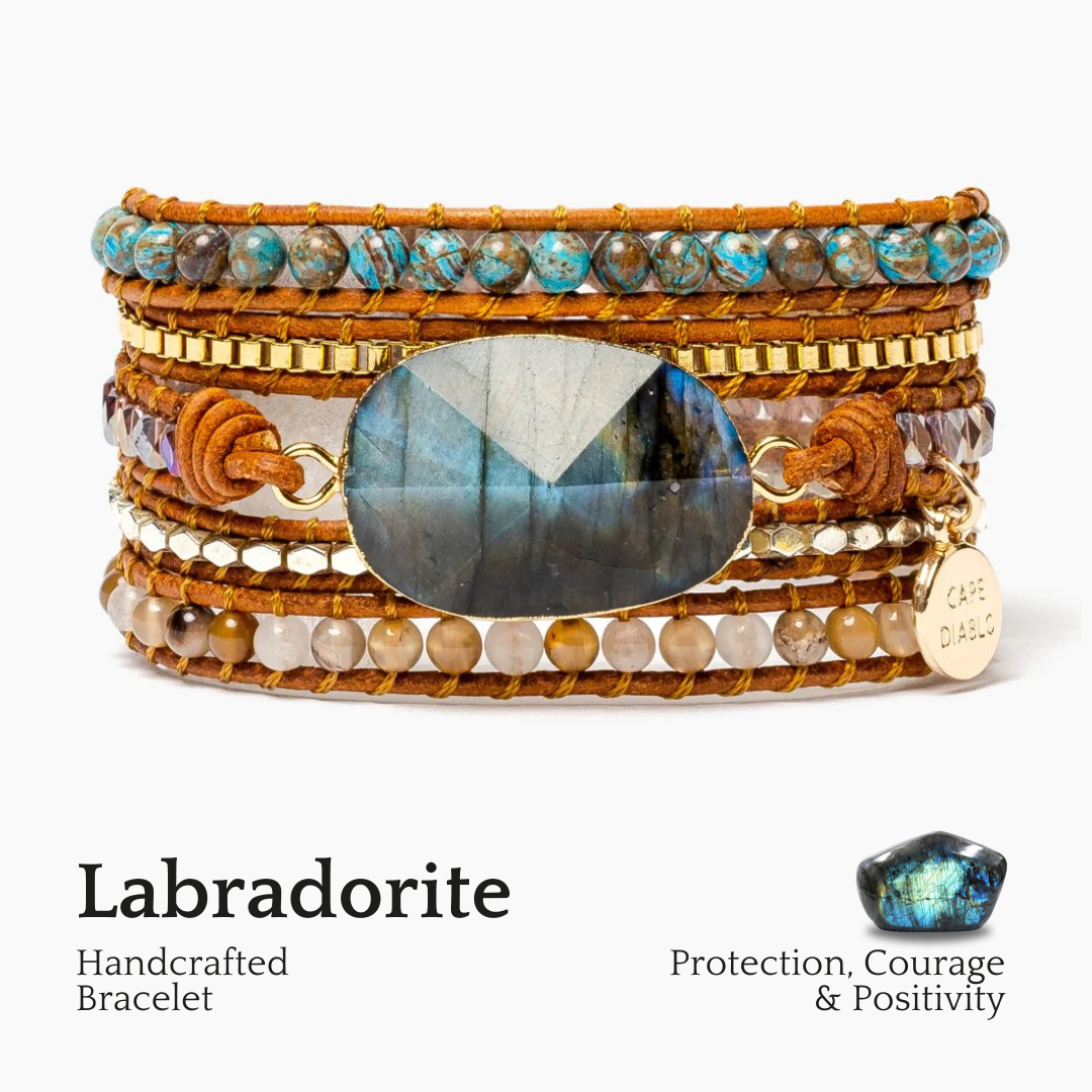Bracciale avvolgente Labradorite Wanderer