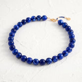 Collana spessa con perline blu