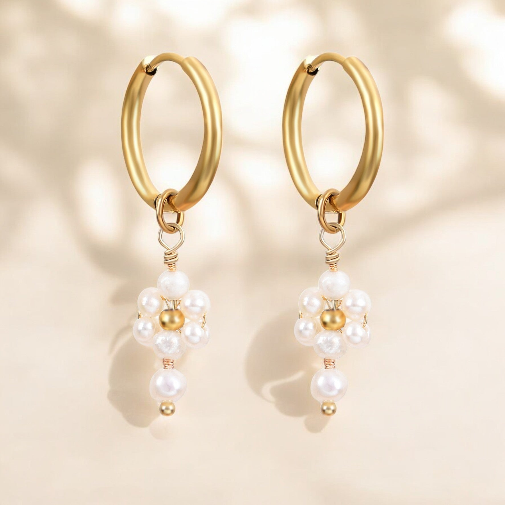 Orecchini a cerchio Blossom Pearl