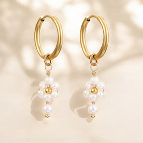 Orecchini a cerchio Blossom Pearl