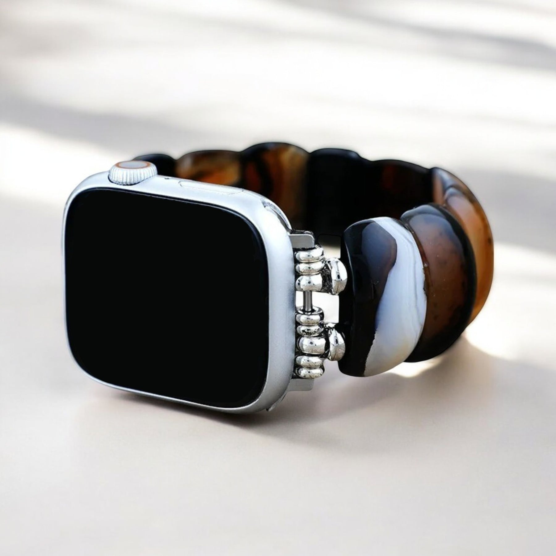 Cinturino Elasticizzato Bohemian Onyx Elegance per Apple Watch