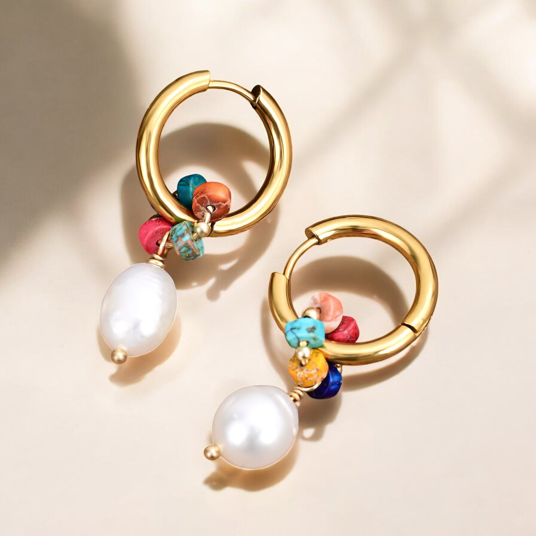 Orecchini a cerchio Jasper Harmony Pearl